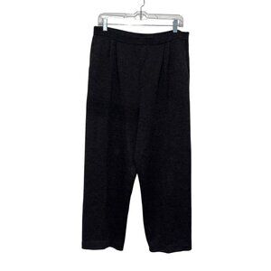 St. John  Collection Dark Gray   High Waist Straight Leg Women's Pants Size 10